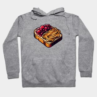 Peanut Butter And Jelly Sandwich Toast Breakfast Yummy Vintage Kawaii Hoodie